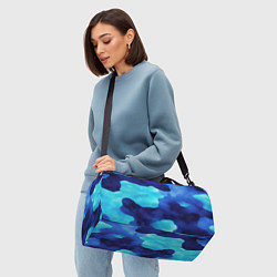 Сумки спортивные Камуфляж в синих оттенках, цвет: 3D-принт — фото 2