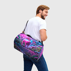 Сумки спортивные Козлик в розовом, цвет: 3D-принт — фото 2