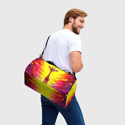 Сумки спортивные Жирафик в желтых искрах, цвет: 3D-принт — фото 2