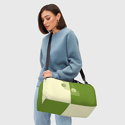 Сумки спортивные Полосы и лепестки на зеленом, цвет: 3D-принт — фото 2