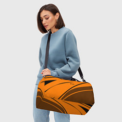 Сумки спортивные Sport оранжевый с чёрным точечный, цвет: 3D-принт — фото 2