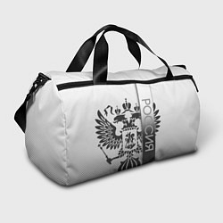 Сумки спортивные Герб Российской федерации белый с чёрным, цвет: 3D-принт