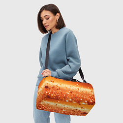 Сумки спортивные Оранжевые блестящие частицы текстура, цвет: 3D-принт — фото 2