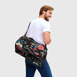 Сумки спортивные Цветы старинный узор, цвет: 3D-принт — фото 2