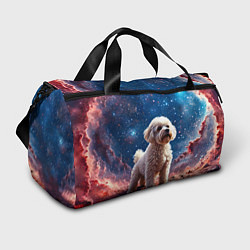 Сумки спортивные Бишон в космосе, цвет: 3D-принт