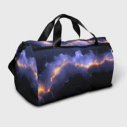 Сумки спортивные Молния в фиолетовом небе текстура, цвет: 3D-принт