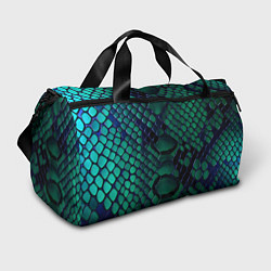 Сумки спортивные Бирюзовая змеиная кожа, цвет: 3D-принт