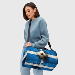 Сумки спортивные Футбольный мяч на синем, цвет: 3D-принт — фото 2