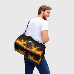 Сумки спортивные Голкипер в огне, цвет: 3D-принт — фото 2