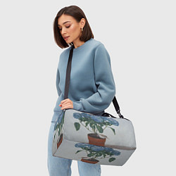 Сумки спортивные Спящий воробушек на гортензии, цвет: 3D-принт — фото 2