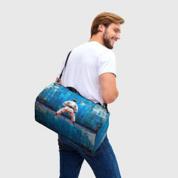 Сумки спортивные Дзюдоист на синем, цвет: 3D-принт — фото 2