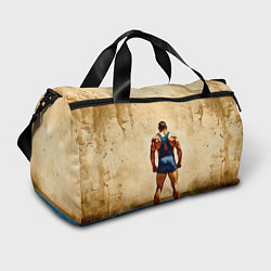 Сумки спортивные Греко-римский борец на бежевом, цвет: 3D-принт