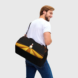 Сумки спортивные Кегля для боулинга на черном, цвет: 3D-принт — фото 2