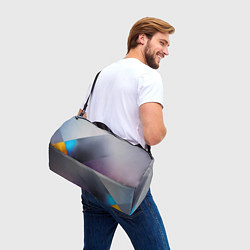 Сумки спортивные Color grey with stripes, цвет: 3D-принт — фото 2