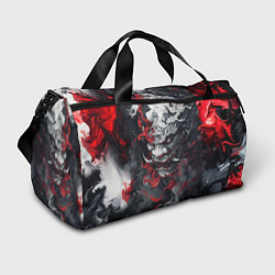 Сумки спортивные Японский дракон в дыму, цвет: 3D-принт