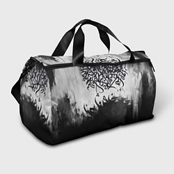Сумки спортивные Гранж каллиграфия, цвет: 3D-принт