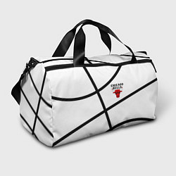 Сумки спортивные Чикаго Буллз на белом фоне, цвет: 3D-принт