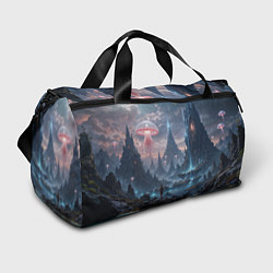 Сумки спортивные Фантастический мир с медузами и озеро у гор, цвет: 3D-принт