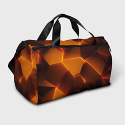 Сумки спортивные Оранжевые объемные пластины, цвет: 3D-принт
