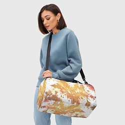 Сумки спортивные Абстракция - gold spot on white, цвет: 3D-принт — фото 2