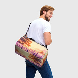 Сумки спортивные Поле цветочное, цвет: 3D-принт — фото 2