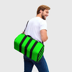 Сумки спортивные Color green black line, цвет: 3D-принт — фото 2