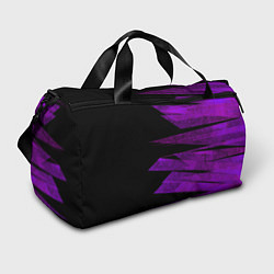 Сумки спортивные Color purple black stripes, цвет: 3D-принт