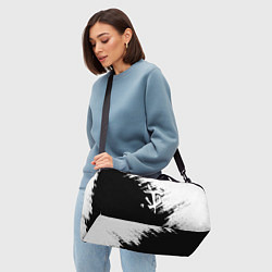 Сумки спортивные Doom штрихи красок черные, цвет: 3D-принт — фото 2