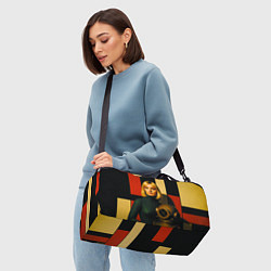 Сумки спортивные Девушка с водолазным шлемом ретрофутуризм поп-арт, цвет: 3D-принт — фото 2
