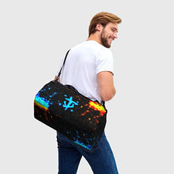 Сумки спортивные Doom лёд и пламя краски, цвет: 3D-принт — фото 2