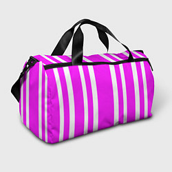 Сумки спортивные Color white pink stripes, цвет: 3D-принт