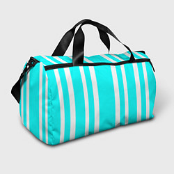 Сумки спортивные Color blue white stripes, цвет: 3D-принт