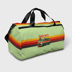 Сумки спортивные Ретро автобус ПАЗ-672 поп-арт, цвет: 3D-принт