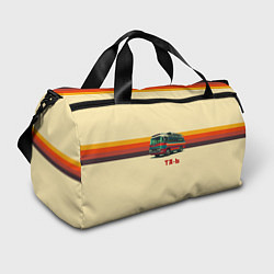 Сумки спортивные Ретро автобус ТА-6 поп-арт, цвет: 3D-принт