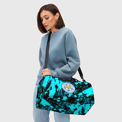 Сумки спортивные Лестер сити голубые краски, цвет: 3D-принт — фото 2