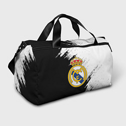 Сумки спортивные Real Madrid текстура штрихи, цвет: 3D-принт