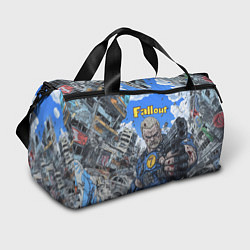 Сумки спортивные Fallout брутальный седьмой, цвет: 3D-принт