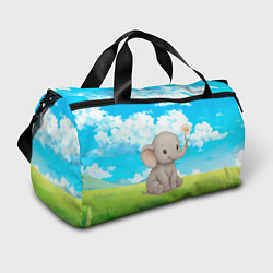 Спортивная сумка Слоненок с цветочком