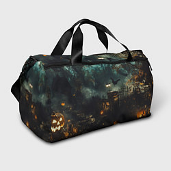 Сумки спортивные Ночь тыкв и теней, цвет: 3D-принт