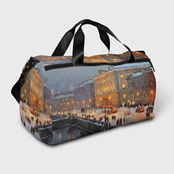 Сумки спортивные Предновогодний Санкт-Петербург, цвет: 3D-принт