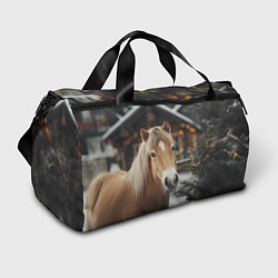 Сумки спортивные Лошадь у новогодней елки, цвет: 3D-принт