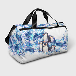 Сумки спортивные Пингвины и лёд, цвет: 3D-принт