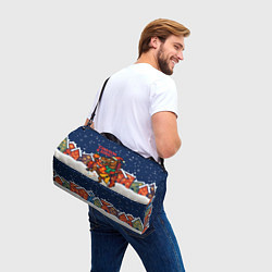 Сумки спортивные Скачем в 2026 - лошадь с балалайкой, цвет: 3D-принт — фото 2