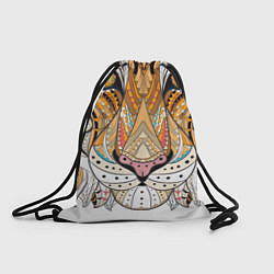 Рюкзак-мешок Расписная голова тигрицы, цвет: 3D-принт