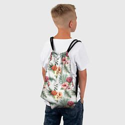 Рюкзак-мешок Цветы и бабочки 1, цвет: 3D-принт — фото 2