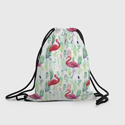 Рюкзак-мешок Цветы и бабочки 2, цвет: 3D-принт