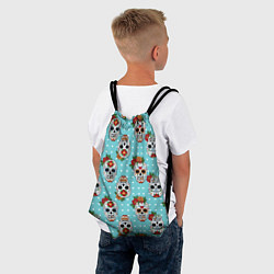 Рюкзак-мешок Узор Черепа Чикано, цвет: 3D-принт — фото 2