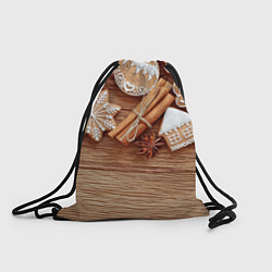 Рюкзак-мешок Коричные пряники, цвет: 3D-принт