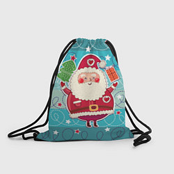 Рюкзак-мешок Дед мороз с подарками, цвет: 3D-принт