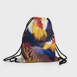 Рюкзак-мешок Петухи, цвет: 3D-принт